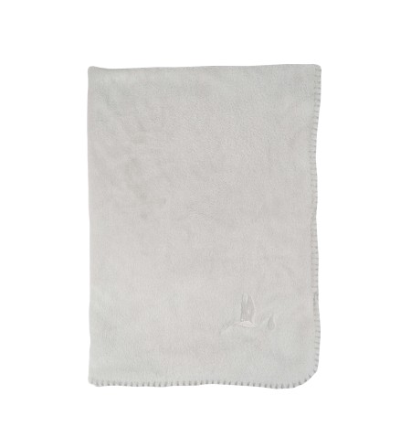 Canastilla Manta bordada body babero y oso peluche