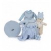 Velour Complete Baby Gift Basket Blue
