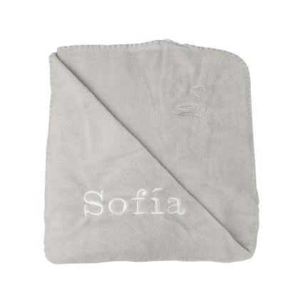 Lámpara de Luz + Oso de Peluche + Doudou y Manta Bordada con Nombre de Bebé 2