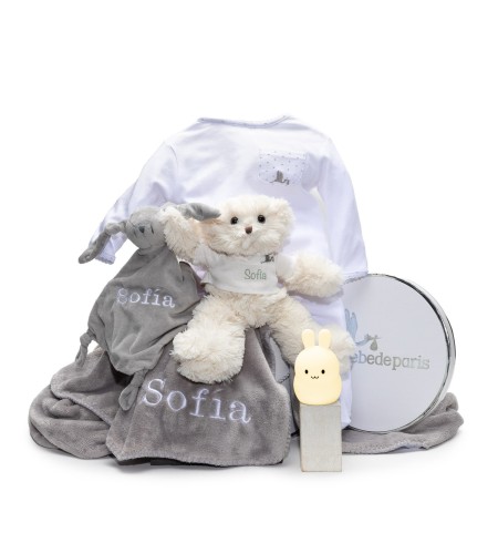 Set Personalizado de Gorro + Manoplas y Patucos con Chupete