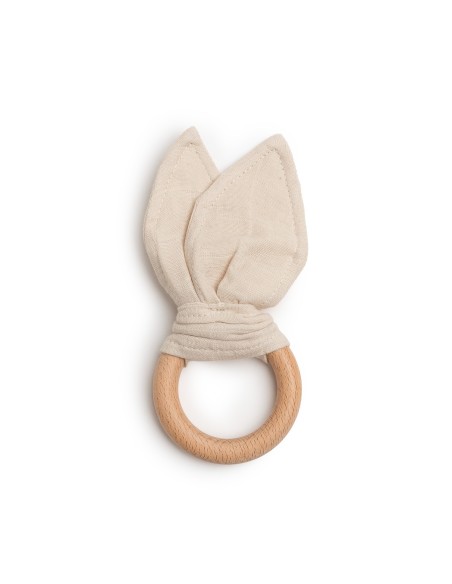 Regalo para bebé ecológico y orgánico con 2 Muselinas, mordedor y chupetero azul