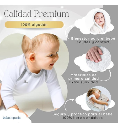 Personalized Baby Hamper with Embroidered Bathrobe | Luxury Gift – Bebedeparis.com