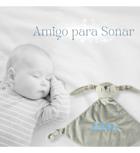 Personalized Doudou and Pacifier with Baby's Name | Unique Baby Gift