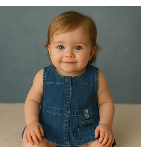 Baby Denim Dress | Stylish & Comfortable Newborn Outfit – Bebedeparis.com