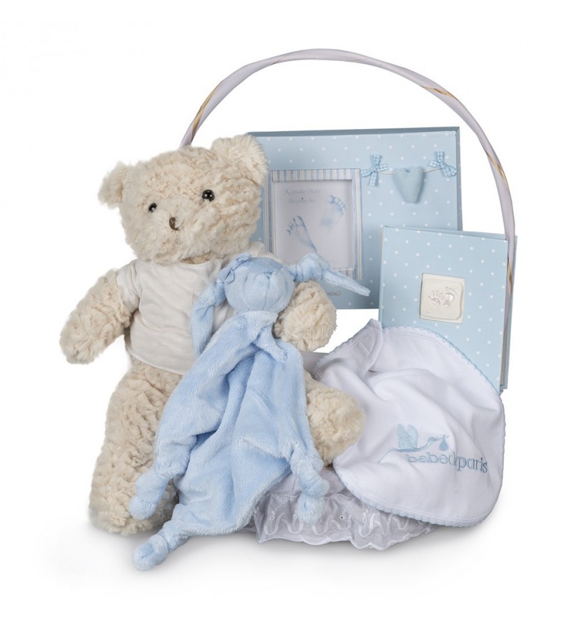 Memories Essential Baby Gift Basket Blue