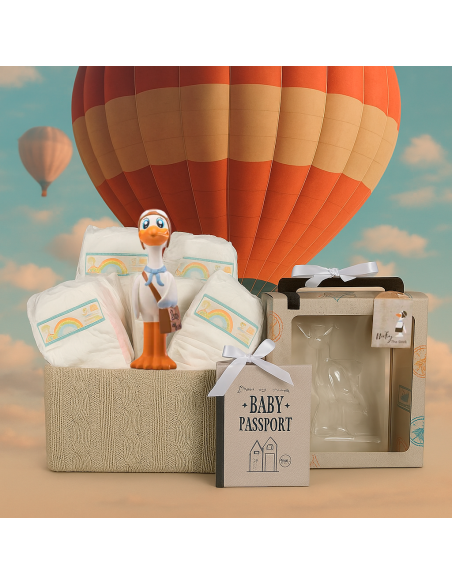 Nicky XL Diaper Cake with Teether | Practical & Adorable Newborn Gift – Bebedeparis.com