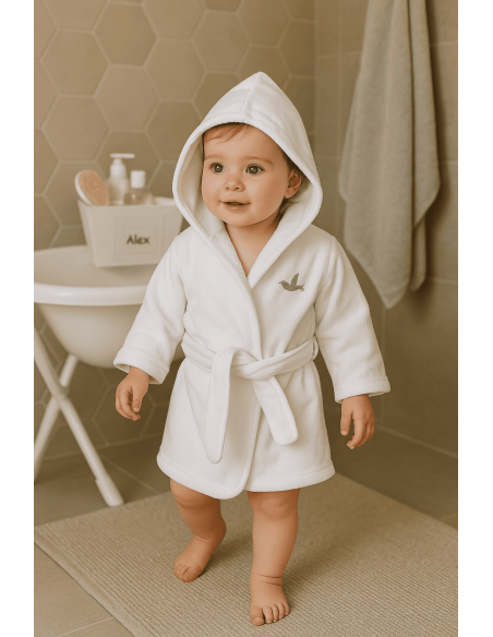 Personalized Baby Hamper with Embroidered Bathrobe | Luxury Gift – Bebedeparis.com