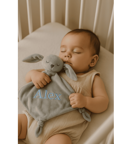 Personalized Doudou and Pacifier with Baby's Name | Unique Baby Gift