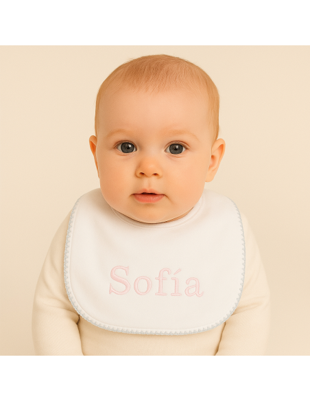 Personalized Set: Pacifier, Bib, Pacifier Clip & Silicone Teether | Baby Gift