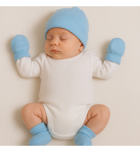 Baby Hat, Mittens & Booties Set | Soft & Cozy Newborn Gift – Bebedeparis.com