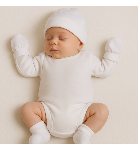 Personalized Baby Set of Booties, Mittens, and Hat | Unique and Practical Newborn Gift