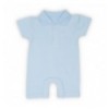 Baby Polo Bodysuit Short Sleeve Blue