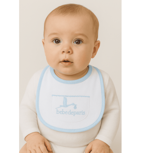 Baby Pocket Bib | Soft & Practical Food Catcher – Bebedeparis.com