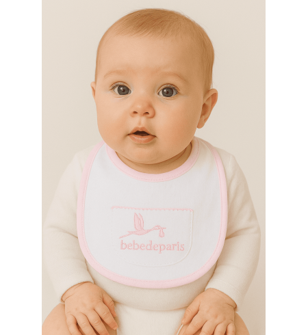 Bib with Front Pocket and Personalized Bodysuit | Practical Newborn Gift