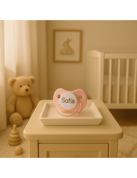 Muslin, Doudou & Personalized Pacifier Set | Newborn Baby Gift