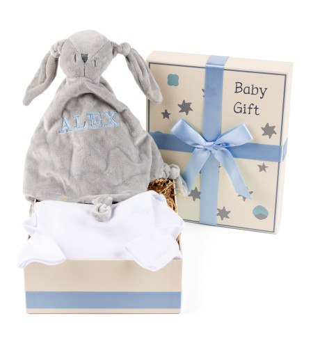 Gift Box with Cotton Bodysuit and Personalized Dou-Dou – Baby Clothes & Accessories