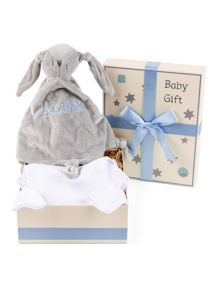 Gift Box with Cotton Bodysuit and Personalized Dou-Dou – Baby Clothes & Accessories