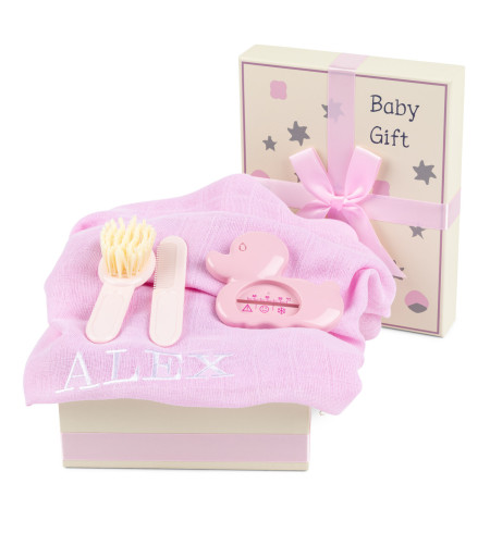 Gift Box with Muslin, Thermometer & Brush – Practical & Sweet