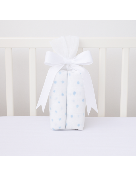 Embroidered Bathrobe, Muslin & Teddy Bear Set | Personalized Newborn Gift
