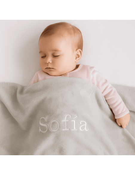 Baby Hamper with Embroidered Blanket, Bodysuit, Bib & Teddy | Complete Newborn Gift