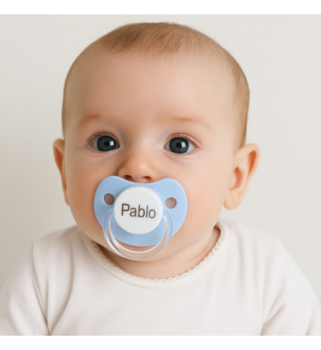 Set of 2 Pacifiers, Bib and Pacifier Clip | Practical Baby Gift Set