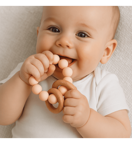 Gift Box with Bodysuit, Pacifier, Teether and Clip – Stylish Baby Gift Set