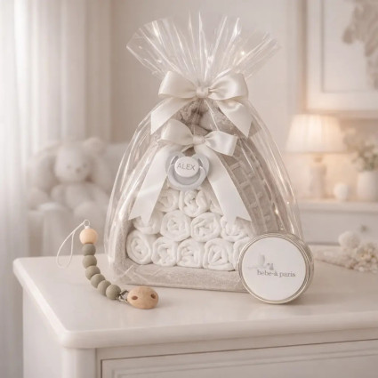 Diaper Cake with Pacifier Holder | Original and Useful Baby Gift