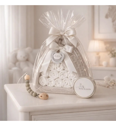 Diaper Cake with Pacifier Holder | Original and Useful Baby Gift