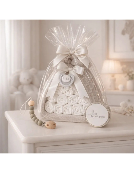 Diaper Cake with Pacifier Holder | Original and Useful Baby Gift