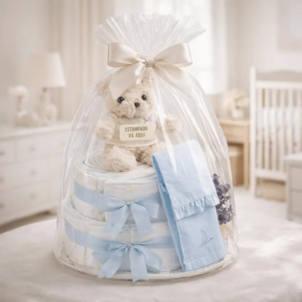 Chic Diaper Cake for Baby | Elegant and Practical Newborn Gift – Bebedeparis.com