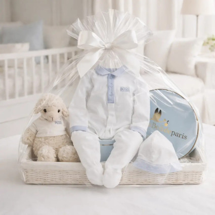 Hugo Boss Serenity Calm Baby Hamper | Elegant & Neutral Newborn Gift – Bebedeparis.com
