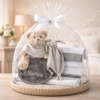 Embroidered "My Dream" Baby Hamper | Personalized & Elegant Newborn Gift – Bebedeparis.com