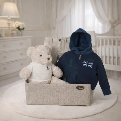 Hackett Baby Sweatshirt Set | Modern & Branded Gift Hamper – Bebedeparis.com 2