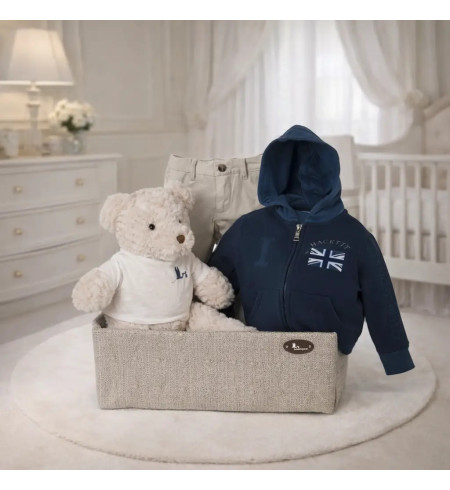 Hackett Baby Sweatshirt Set | Modern & Branded Gift Hamper – Bebedeparis.com