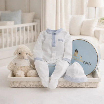 Hugo Boss Serenity Calm Baby Hamper | Elegant & Neutral Newborn Gift – Bebedeparis.com 2