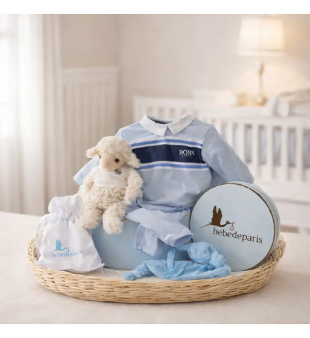 Hugo Boss Serenity Stripes Baby Hamper | Premium Newborn Gift Set – Bebedeparis.com