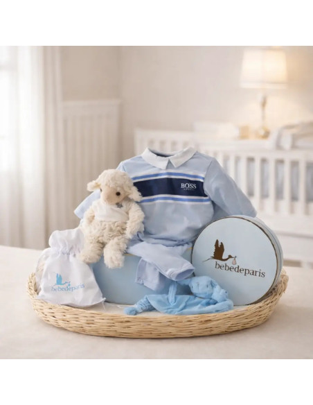 Hugo Boss Serenity Stripes Baby Hamper | Premium Newborn Gift Set – Bebedeparis.com