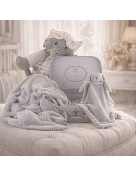 Personalized Baby Suitcase Set | Blanket & Comforter with Baby’s Name