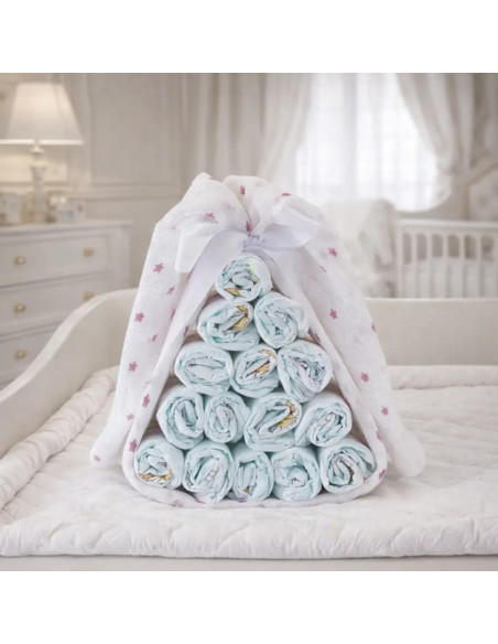 Diaper Candy with Personalized Muslin | Unique and Practical Baby Gift