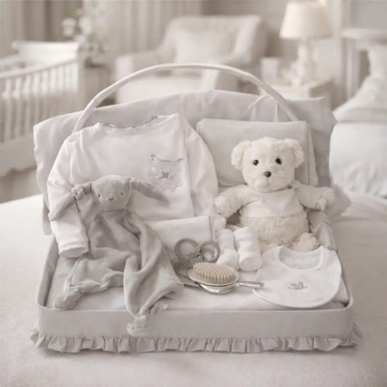 Serenity Baby Basket | Natural, Elegant & Custom Gift – Bebedeparis.com 2