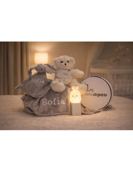 Night Light, Teddy Bear, Pajamas, Lovey and Personalized Blanket | Baby Gift Set