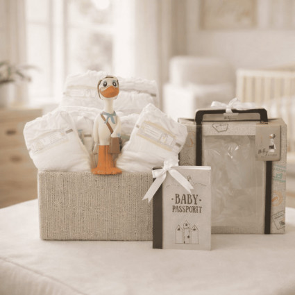 Nicky XL Diaper Cake with Teether | Practical & Adorable Newborn Gift – Bebedeparis.com 2