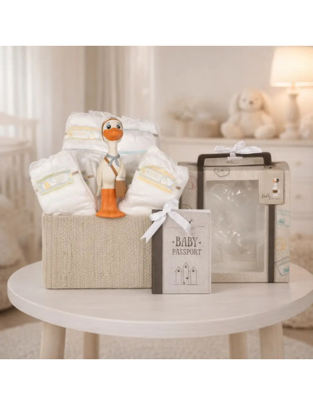 Diaper Cake with Nicky Teether | Adorable & Practical Newborn Gift