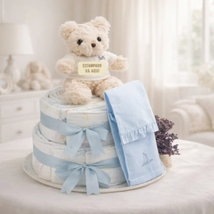 Chic Diaper Cake for Baby | Elegant and Practical Newborn Gift – Bebedeparis.com 2
