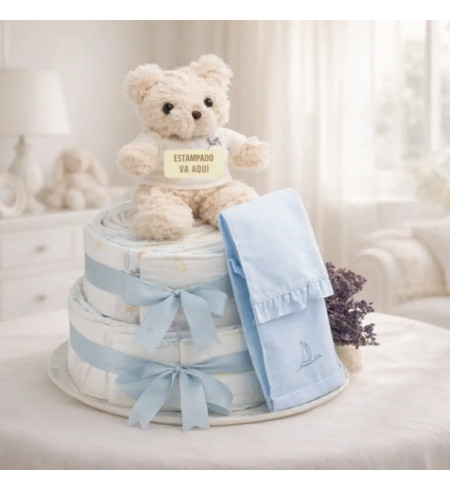 Chic Diaper Cake for Baby | Elegant and Practical Newborn Gift – Bebedeparis.com
