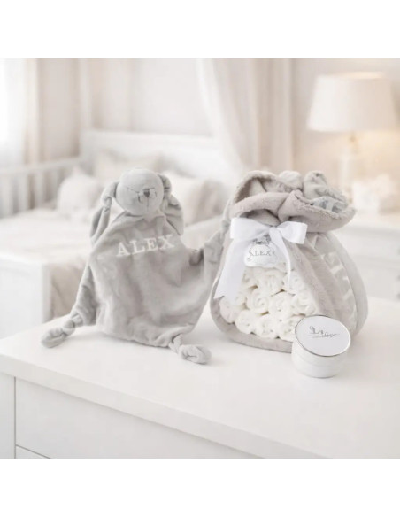 Diaper Cake with Doudou | Unique and Practical Newborn Gift