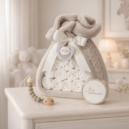 Diaper Cake with Pacifier Holder | Original and Useful Baby Gift 2