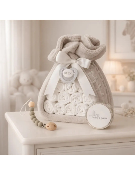 Diaper Cake with Pacifier Holder | Original and Useful Baby Gift