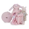 Velour Complete Baby Gift Basket Pink