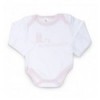 BebeDeParis Basic Baby Body White/Pink